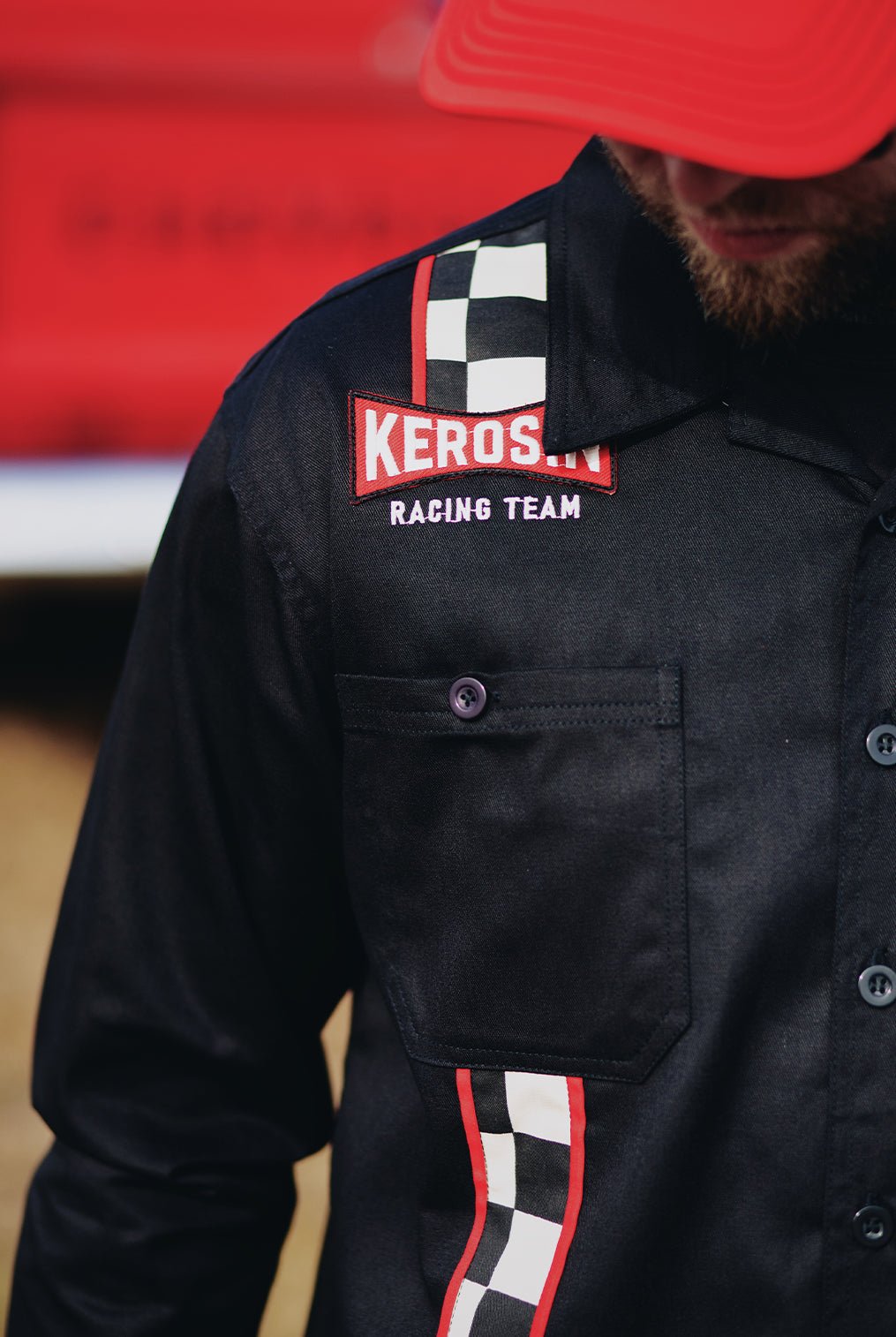 Langarmhemd 'Kerosin Racing Team' in Schwarz – Hemden - Langarm von King Kerosin - Ansicht 11