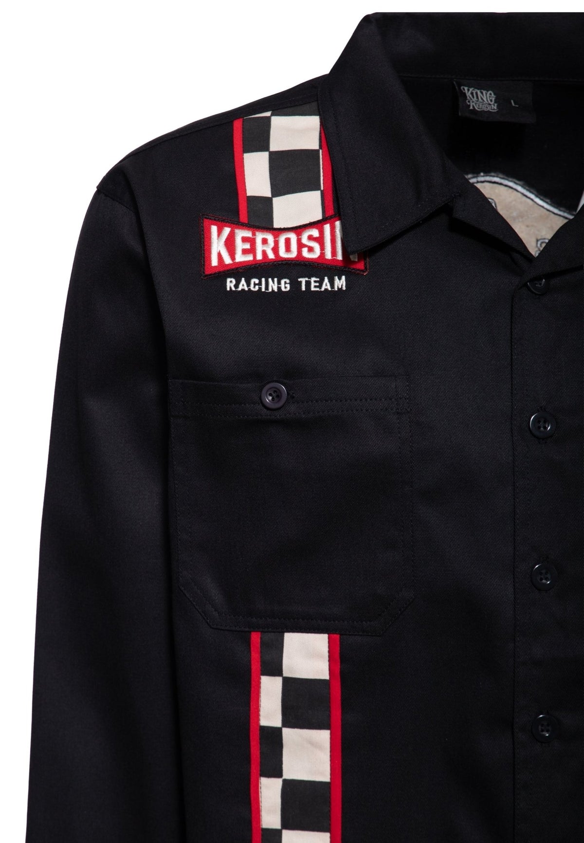 Langarmhemd 'Kerosin Racing Team' in Schwarz – Hemden - Langarm von King Kerosin - Ansicht 3