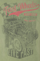 King Kerosin - Langarmshirt im Used - Look mit Print «Fast Wheels»