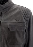 King Kerosin - Lederjacke mit Biker Details