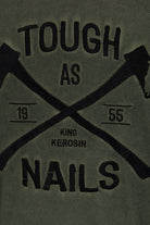 King Kerosin - Longsleeve mit gestreiften Ärmeln und Stickerei im Rücken «Tough as Nails»