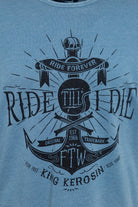 King Kerosin - Longsleeve Shirt mit Frontprint und Enzymwash - Effekt «Anchor King»