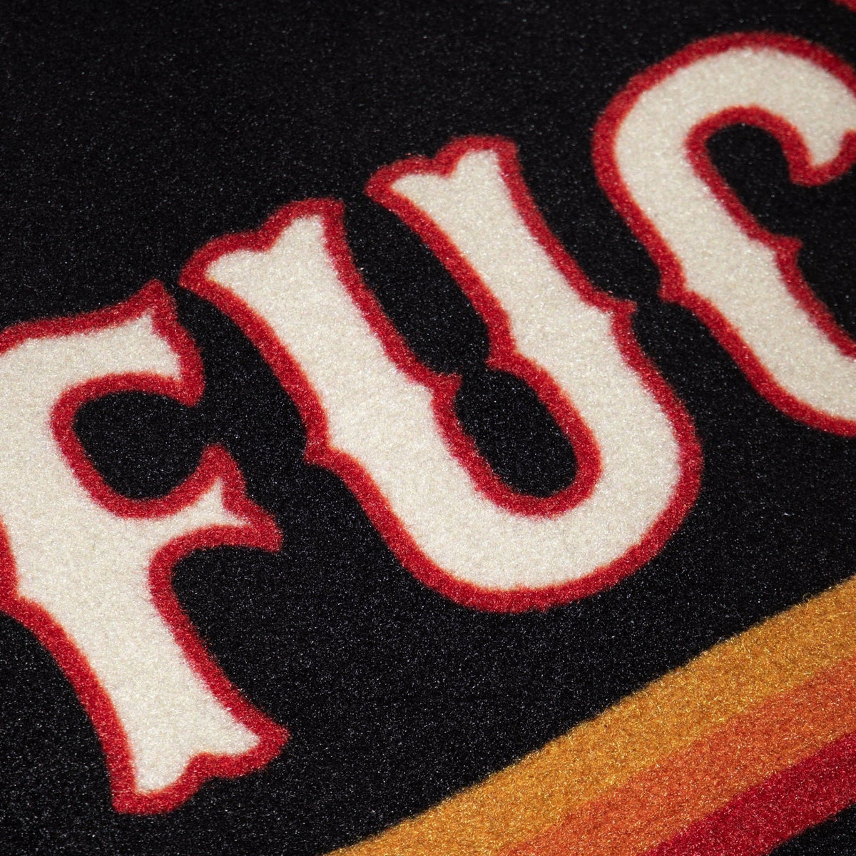 Motorradmatte 'Never Fuck a Fucker' in Schwarz – Motorradmatte von King Kerosin - Ansicht 4