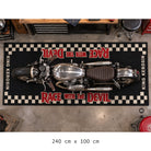Motorradmatte 'Race with the Devil' in Schwarz – Motorradmatte von King Kerosin - Ansicht 2