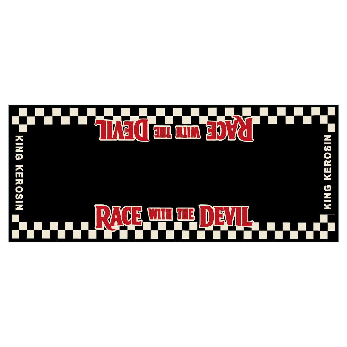 Motorradmatte 'Race with the Devil' in Schwarz – Motorradmatte von King Kerosin - Ansicht 1