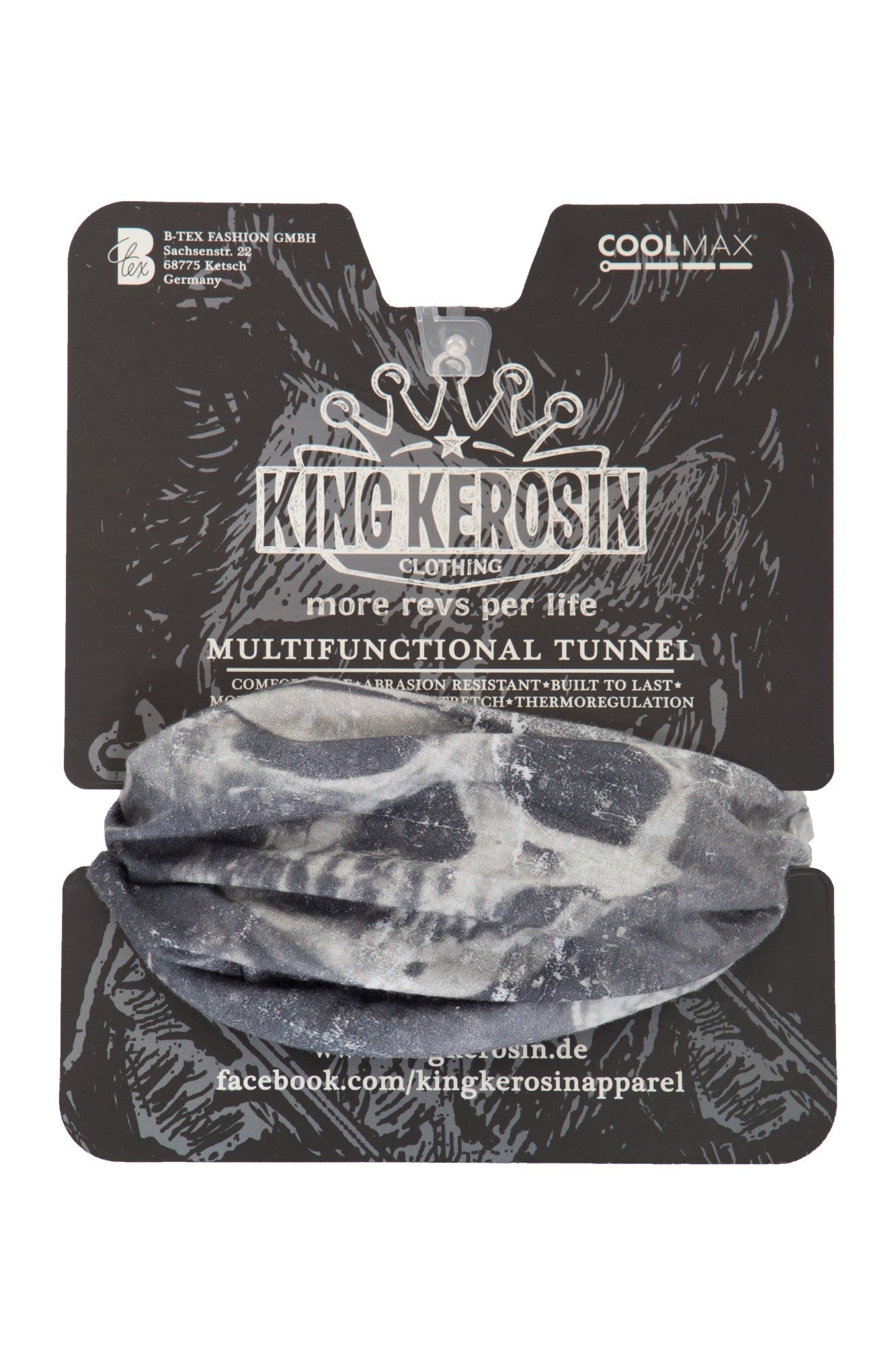 King Kerosin - Multifunktions Tunnel aus widerstandsfähigem Mikrofaser Material «Legends never die»