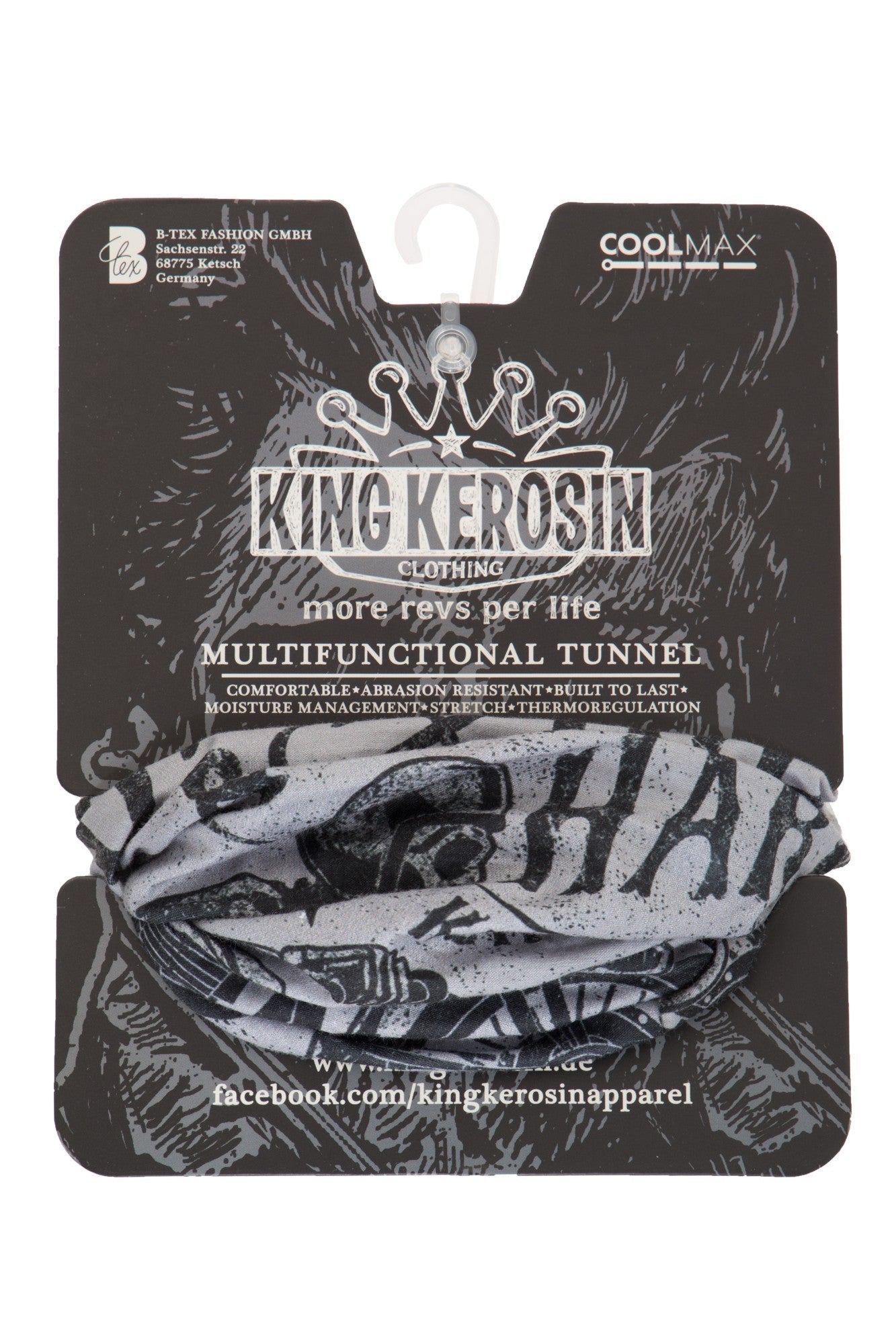 King Kerosin - Multifunktions Tunnel aus widerstandsfähigem Mikrofaser Material «Life is too short»