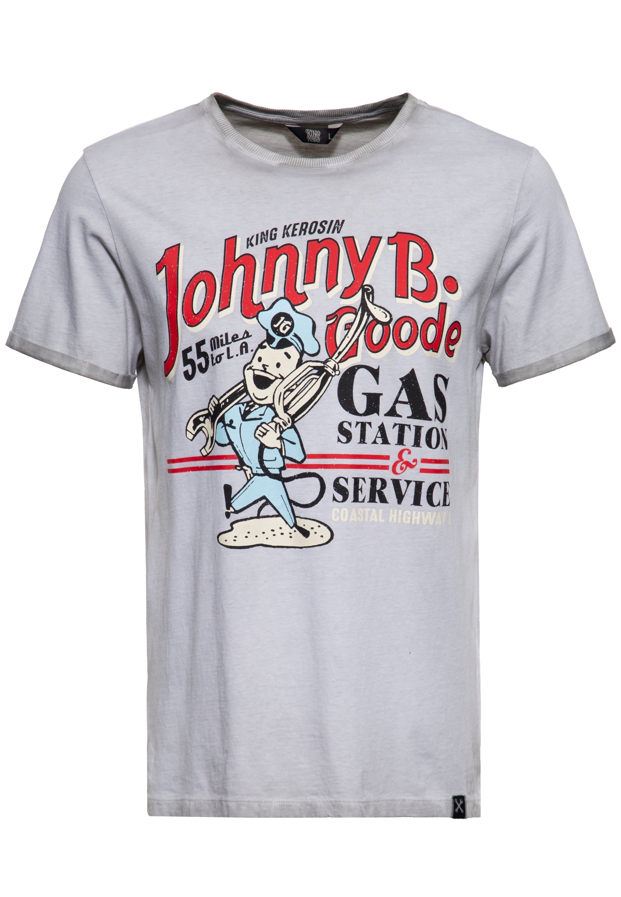 King Kerosin - Oil Wash T-Shirt «Johnny B. Goode»