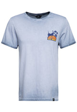 Oil Wash T-Shirt «Long Beach» T-Shirts von King Kerosin
