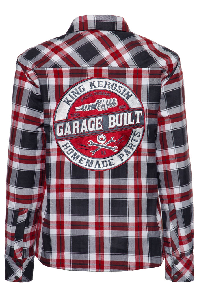 King Kerosin - Outdoor Funktionshemd mit separatem Softshell - Futter und Stickerei «Garage Built»