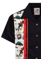 Panel Hemd 'Rockabailly Devil' in Schwarz Hemden - Kurzarm von King Kerosin