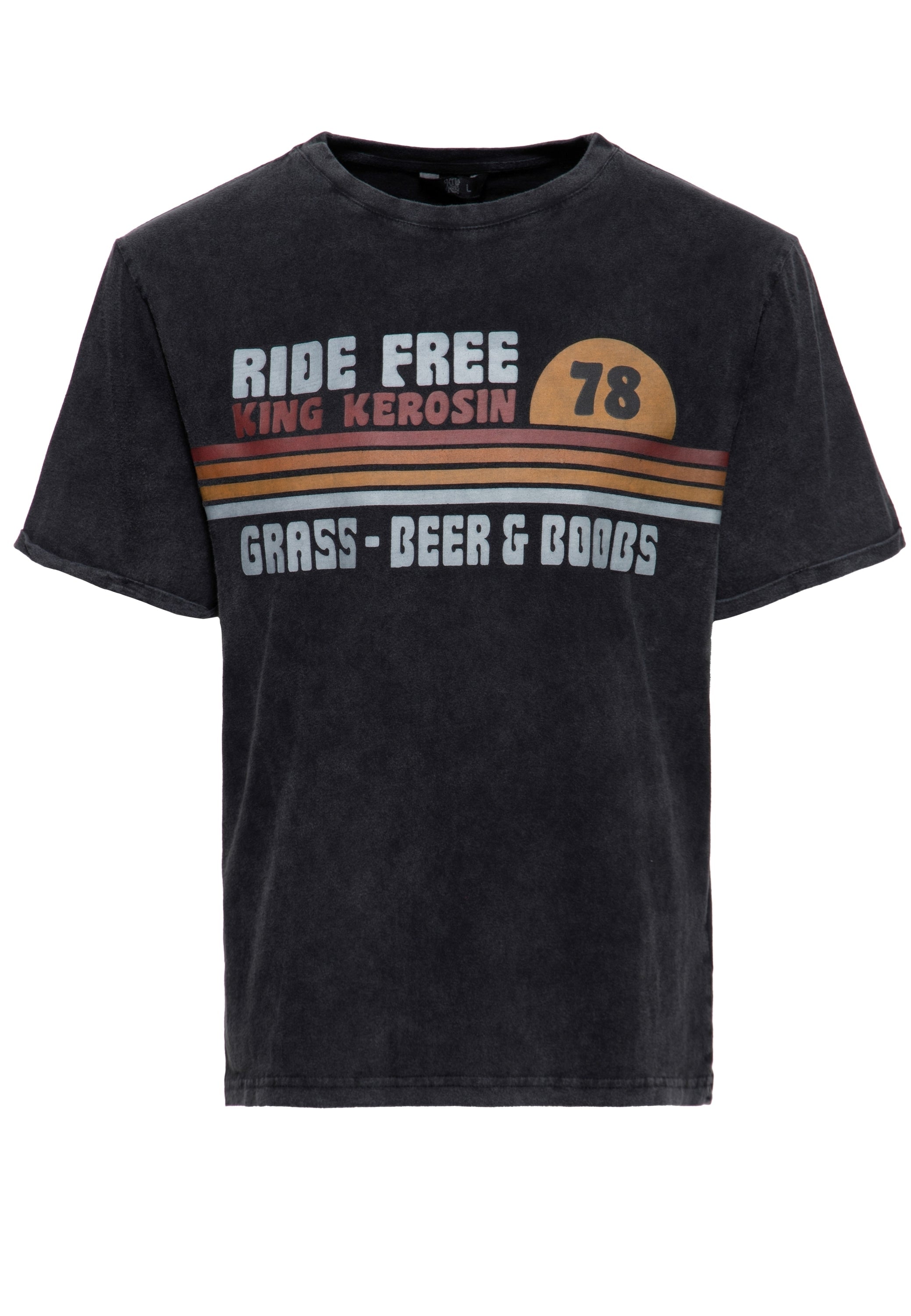 King Kerosin - Print T-Shirt «Grass, Beer & Boobs»