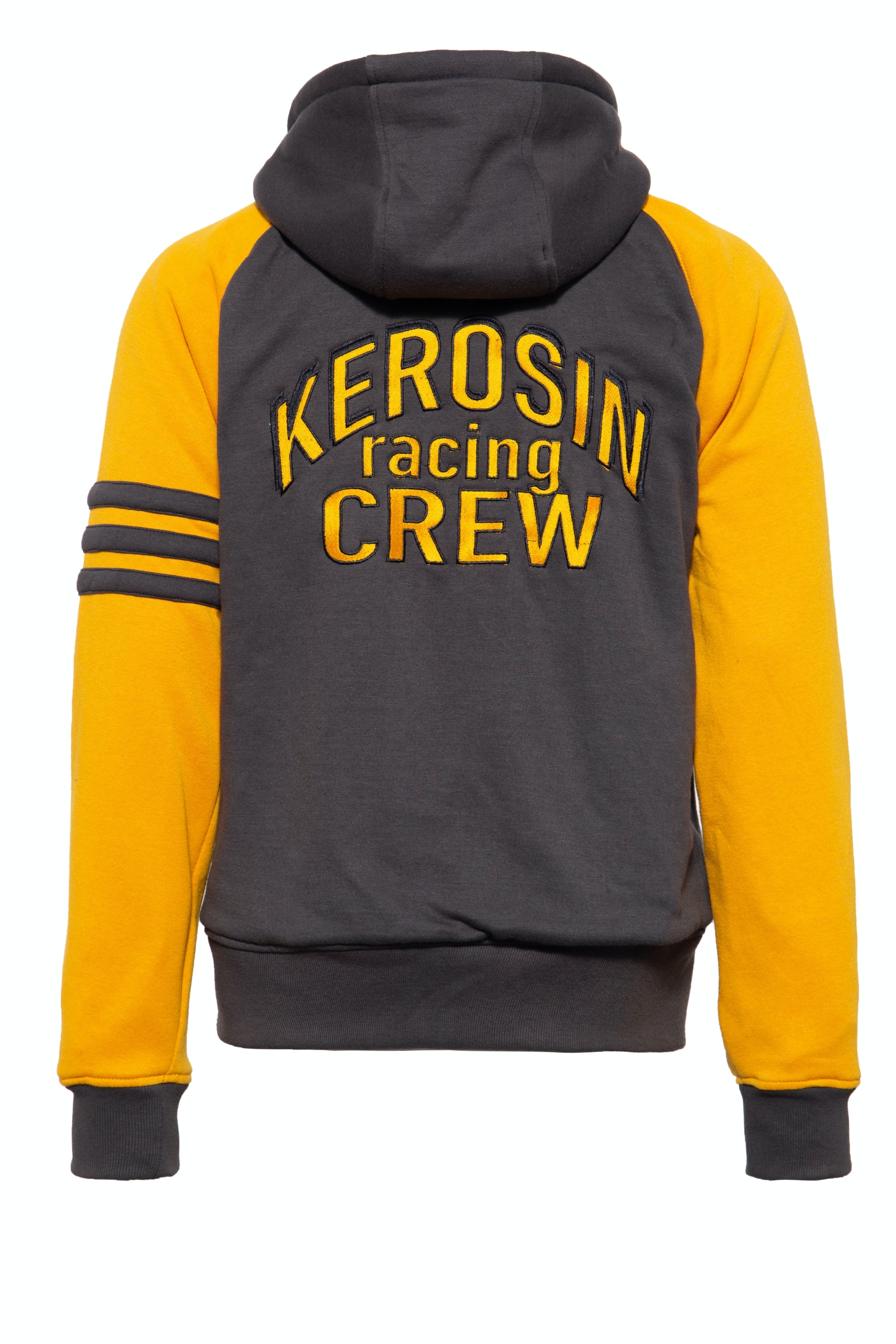 King Kerosin - Raglan Funktions - Hoodie - Jacket im College - Style mit kontrastierenden Raglanärmeln «Motor Service»