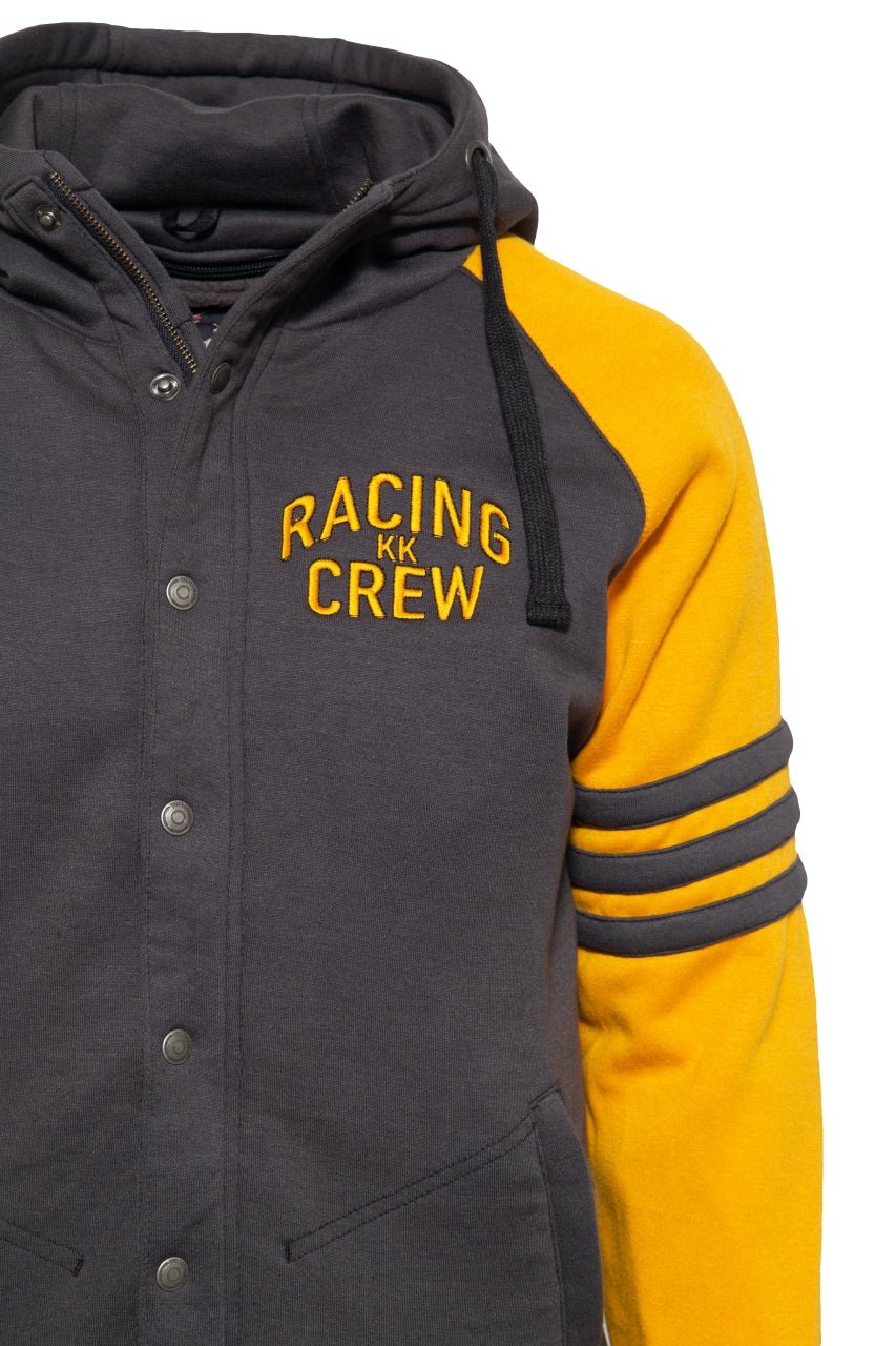 King Kerosin - Raglan Funktions - Hoodie - Jacket im College - Style mit kontrastierenden Raglanärmeln «Motor Service»