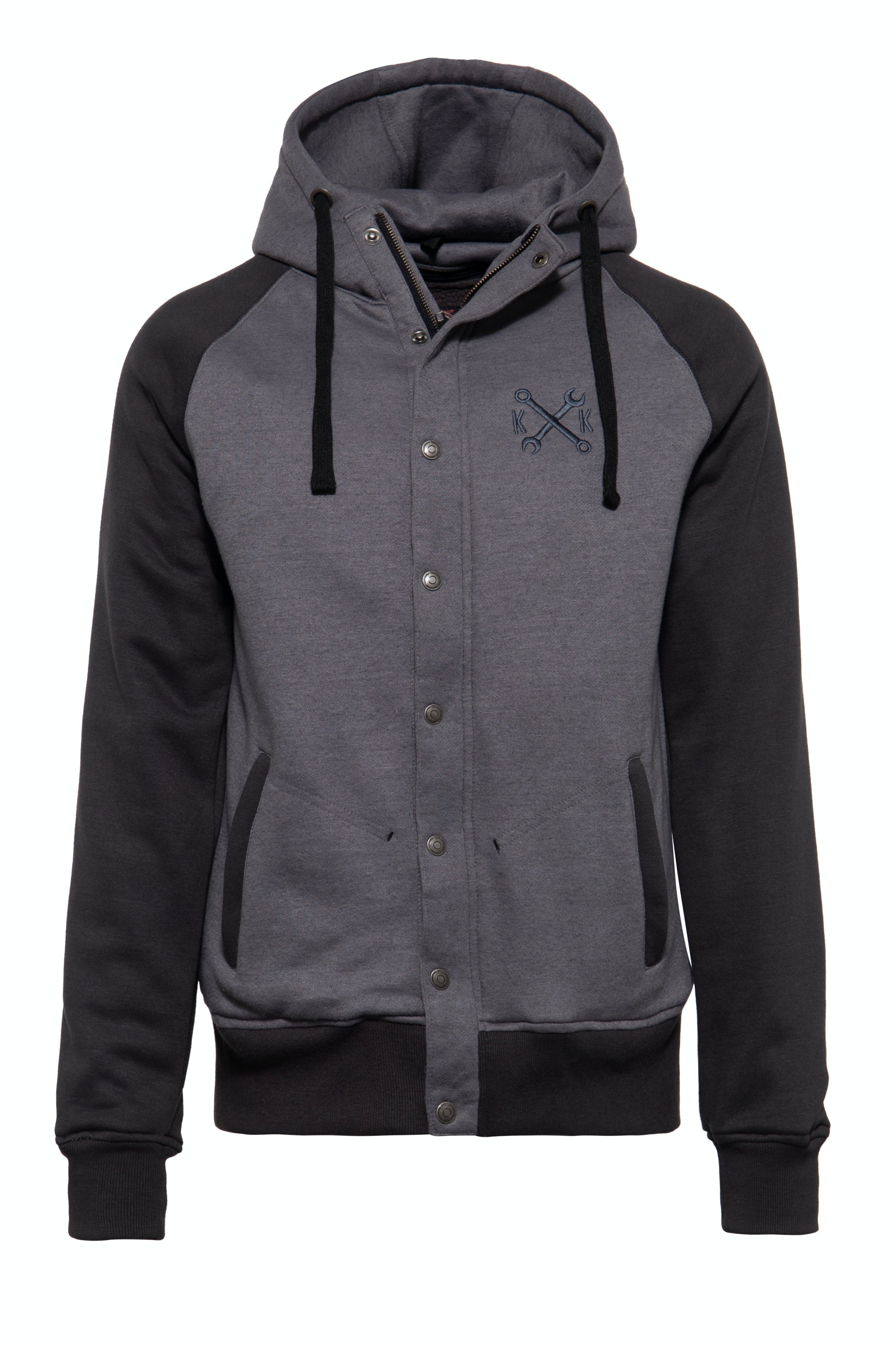 King Kerosin - Raglan Funktions - Hoodie - Jacket im College - Style «Motor Service»