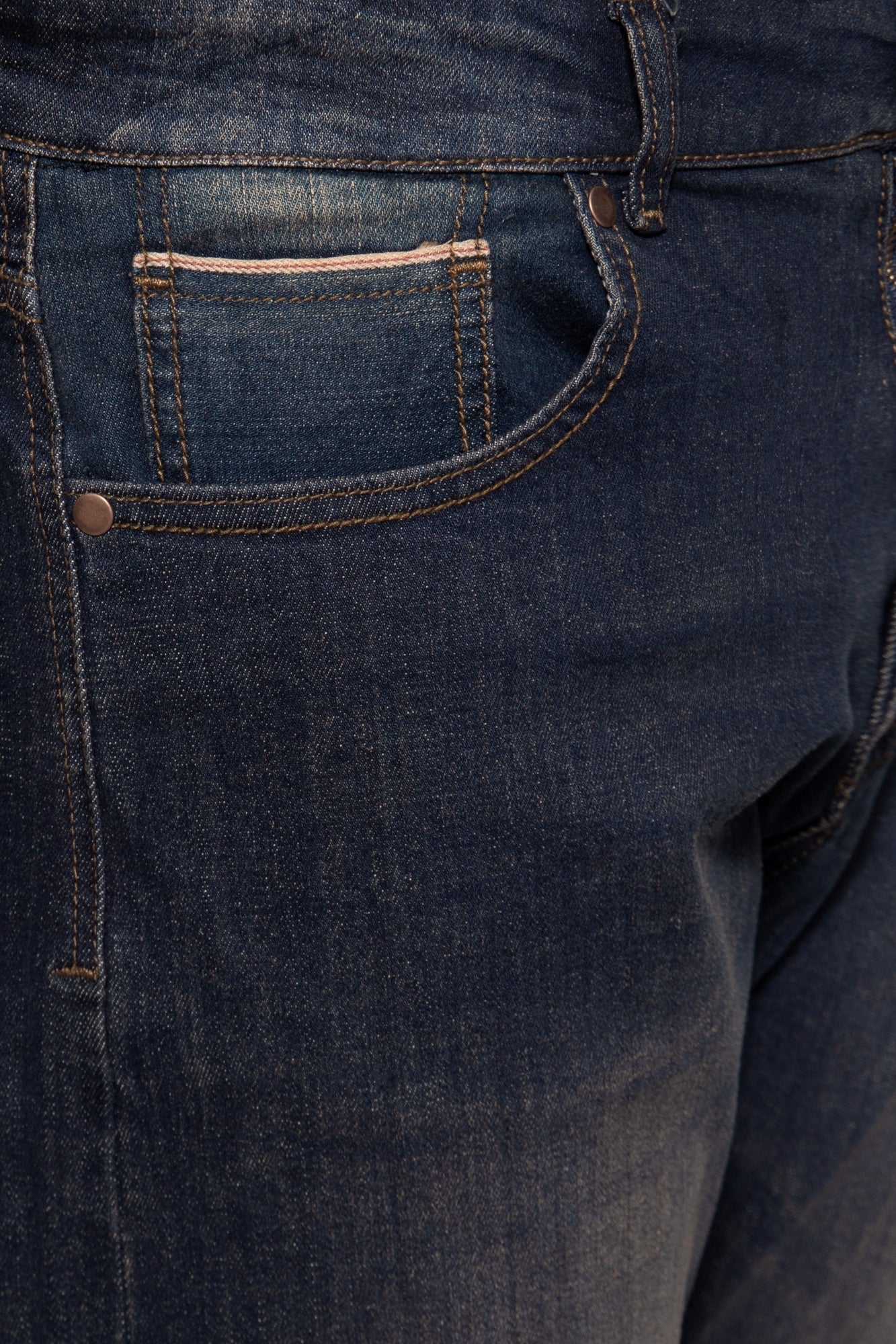 King Kerosin - Red Selvedge Jeans mit coolem Tint Wash «Robin Selvedge»
