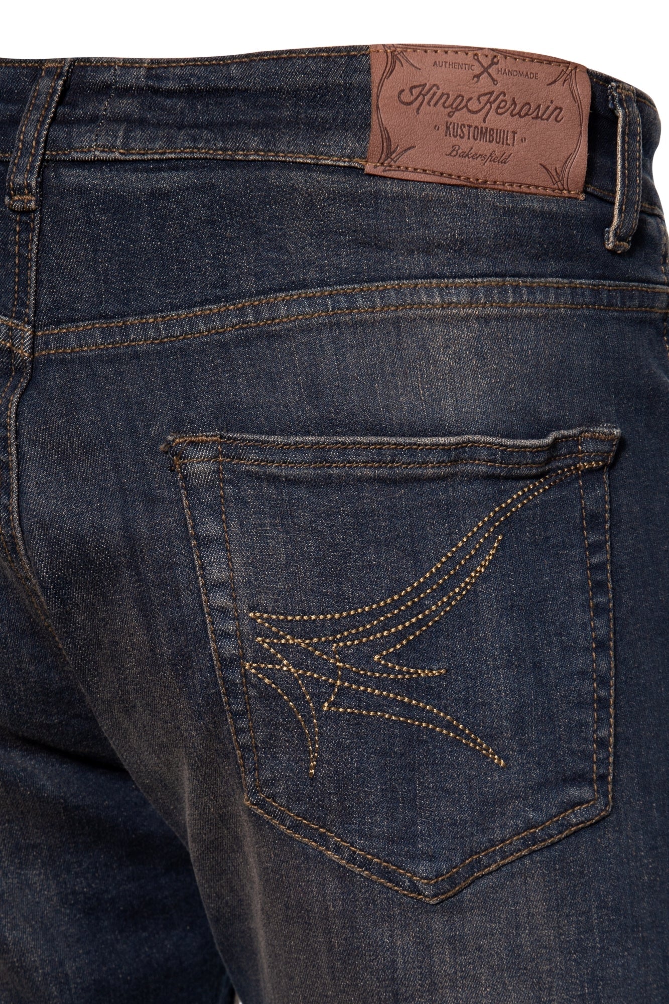 King Kerosin - Red Selvedge Jeans mit coolem Tint Wash «Robin Selvedge»
