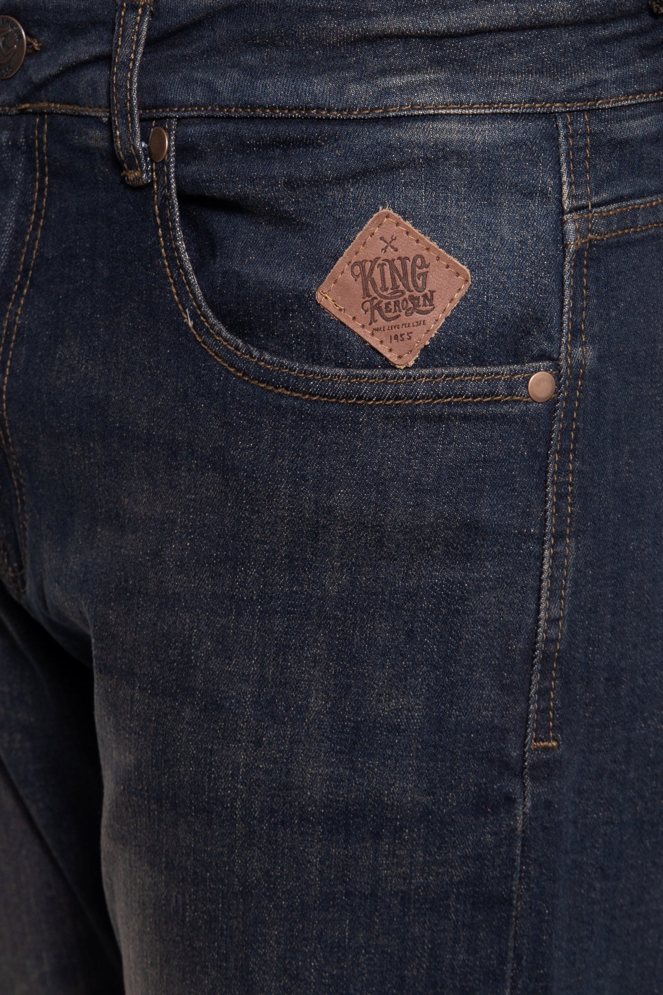 King Kerosin - Red Selvedge Jeans mit coolem Tint Wash «Robin Selvedge»