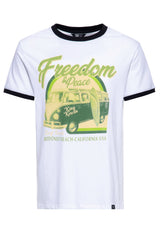 Ringer T-Shirt «Freedom and Peace» T-Shirts von King Kerosin