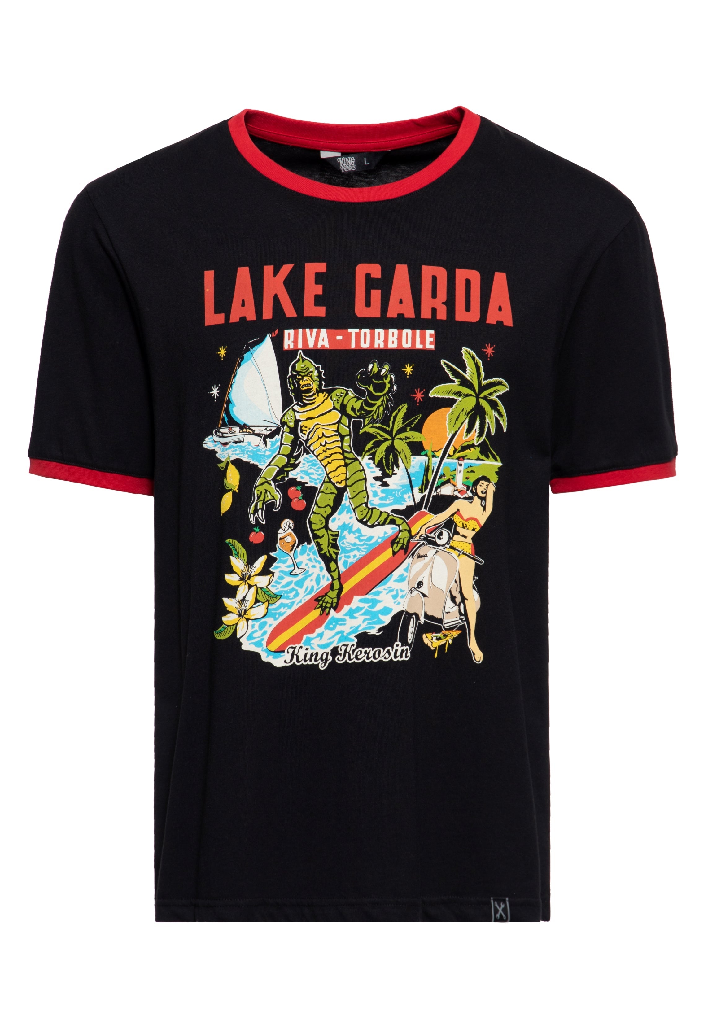 Ringer T-Shirt «Lake Garda» T-Shirts von King Kerosin