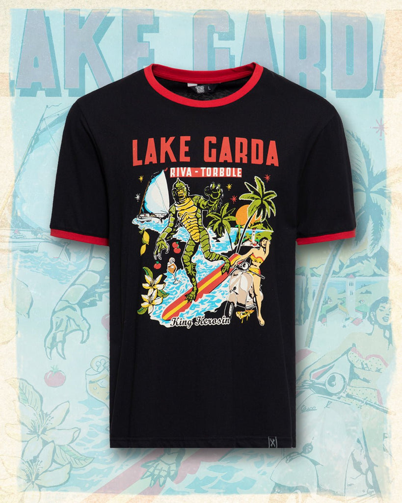Queen Kerosin Ringer T-Shirt «Lake Garda»