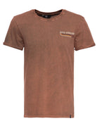 Roll - Up T-Shirt Acid Wash mit Backprint «Chopper until death» T-Shirts von King Kerosin