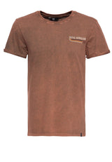 Roll - Up T-Shirt Acid Wash mit Backprint «Chopper until death» T-Shirts von King Kerosin