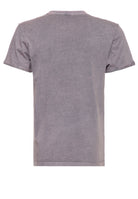King Kerosin - Roll - Up T-Shirt Acid Wash mit Print und V - Ausschnitt «Pegasus»
