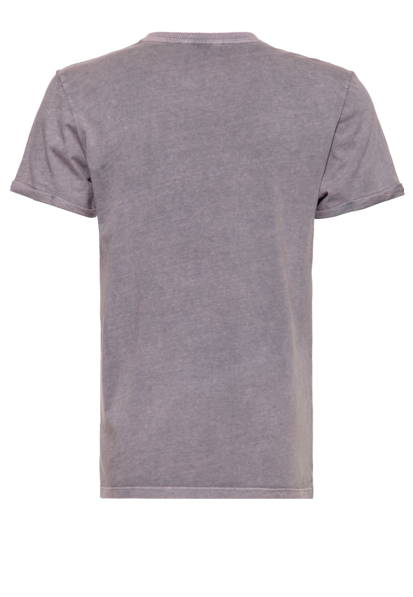 King Kerosin - Roll - Up T-Shirt Acid Wash mit Print und V - Ausschnitt «Pegasus»