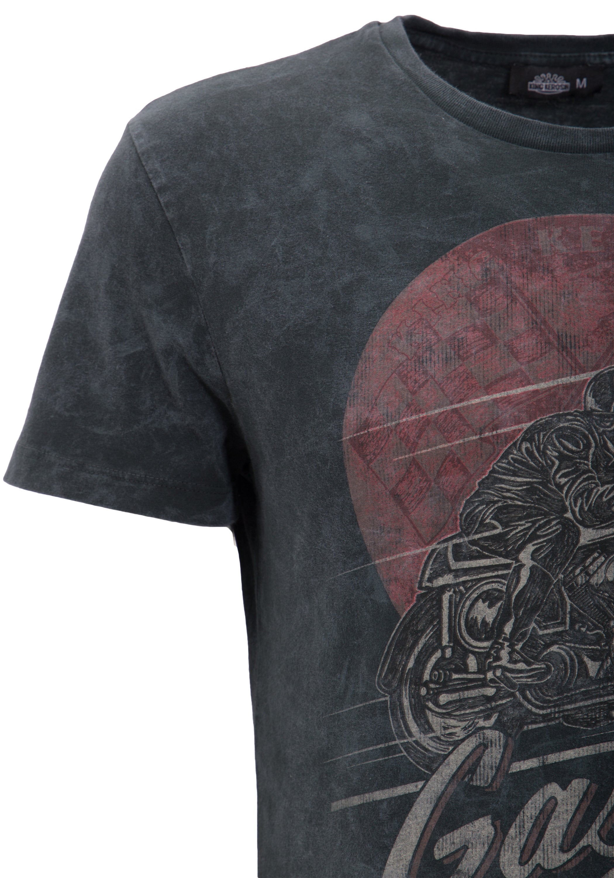 King Kerosin - Rundhalsshirt mit Racer Druck