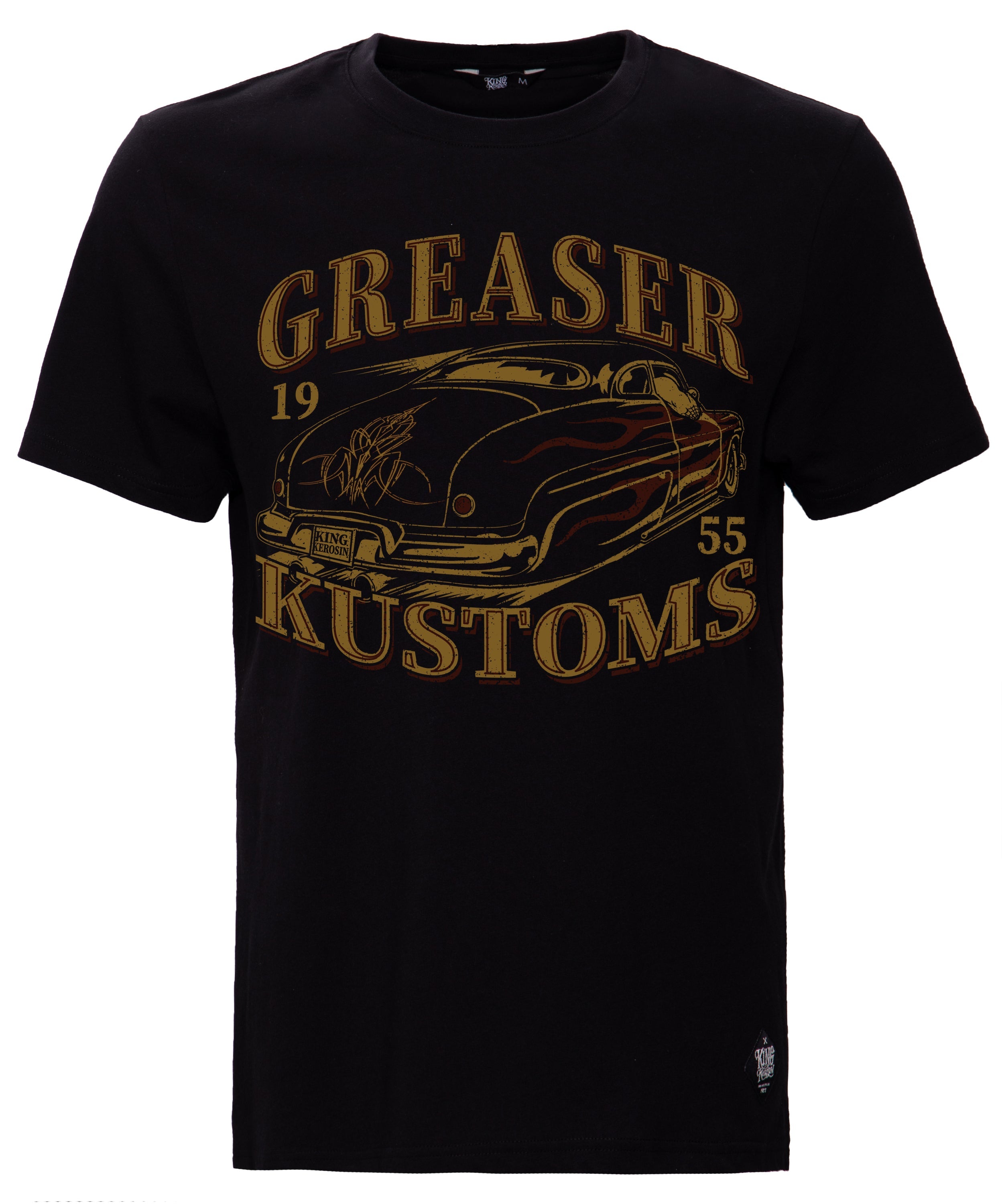 King Kerosin - Shirt mit Retro Druck «Greaser Customs»