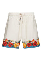 Shorts 'Tropical Flowers' in Beige Shorts von King Kerosin