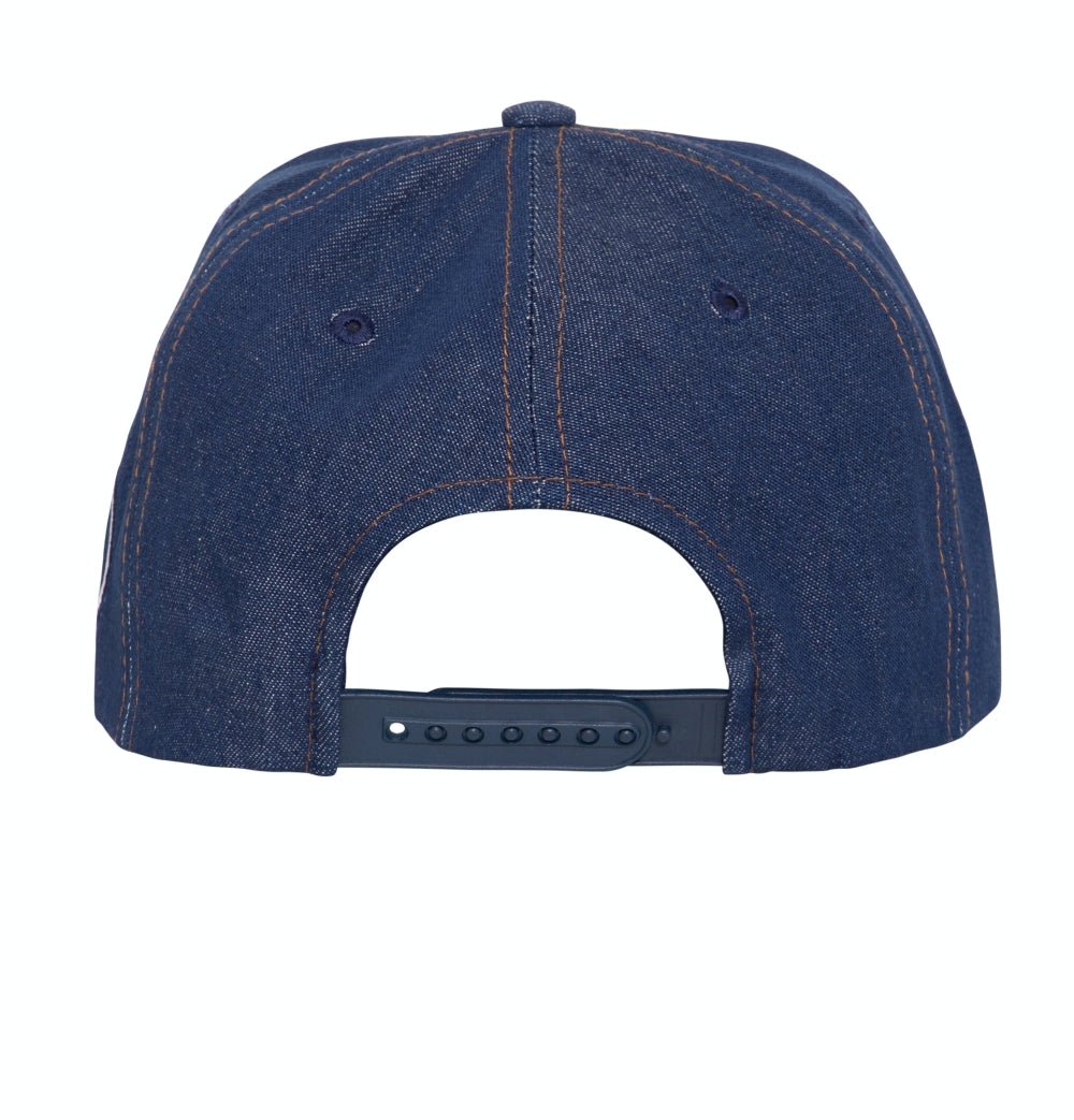 King Kerosin - Snapback Cap aus Denim mit Stickerei und Print «Oldschool»