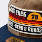 Snapback Cap mit Cord-Front «Ride Free» Snapback Cap von King Kerosin