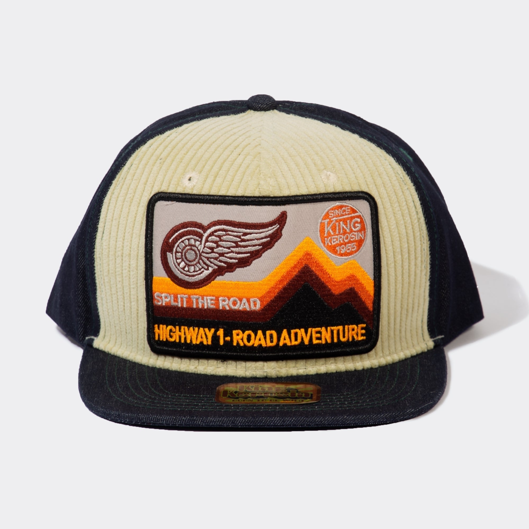 Snapback Cap mit Cord-Front «Road Adventure» Snapback Cap von King Kerosin