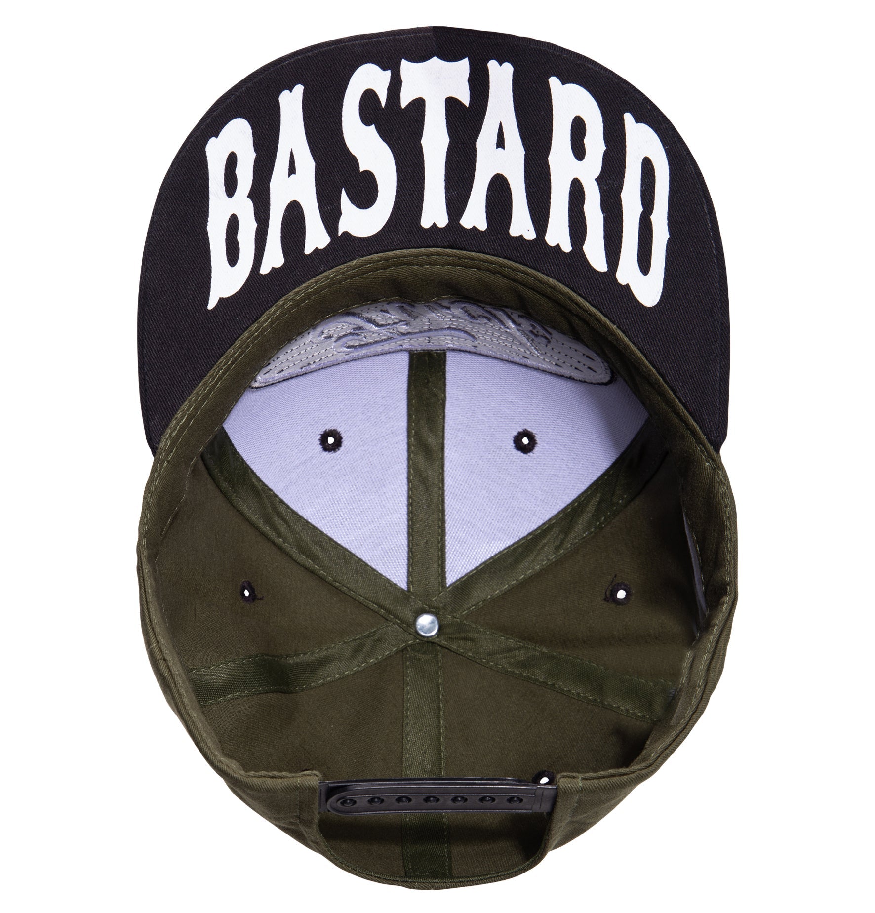 Snapback Cap mit Druck auf der Schirminnenseite «Bastard» Snapback Cap von King Kerosin