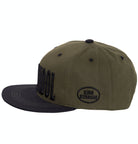 Snapback Cap mit Frontstickerei und Print auf der Schirmunterseite «Oldschool» Snapback Cap von King Kerosin