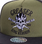 Snapback Cap mit Netzeinsatz «Greaser» Snapback Cap von King Kerosin