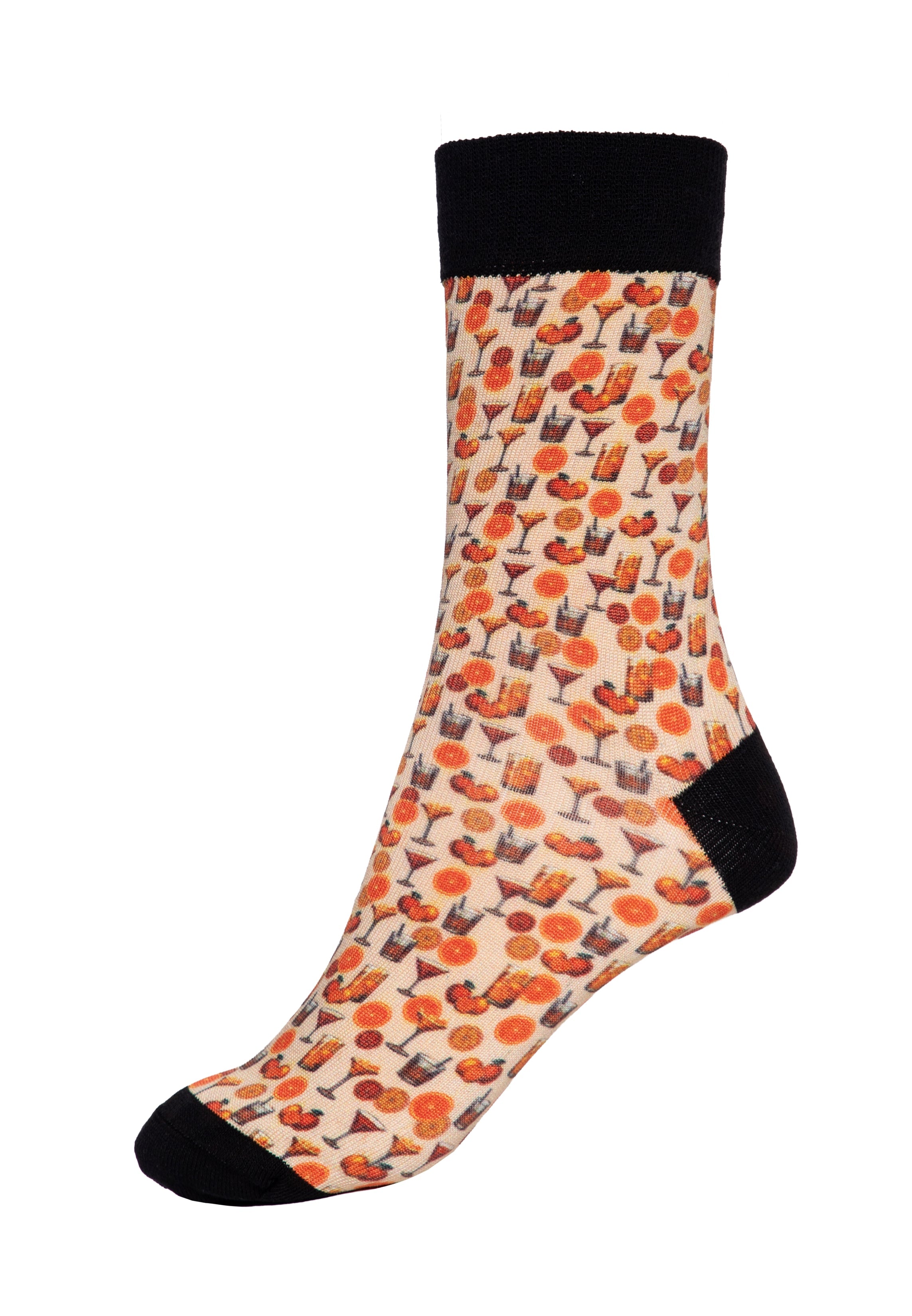 Socken 'Citrus Cocktail' in Creme Socken von King Kerosin