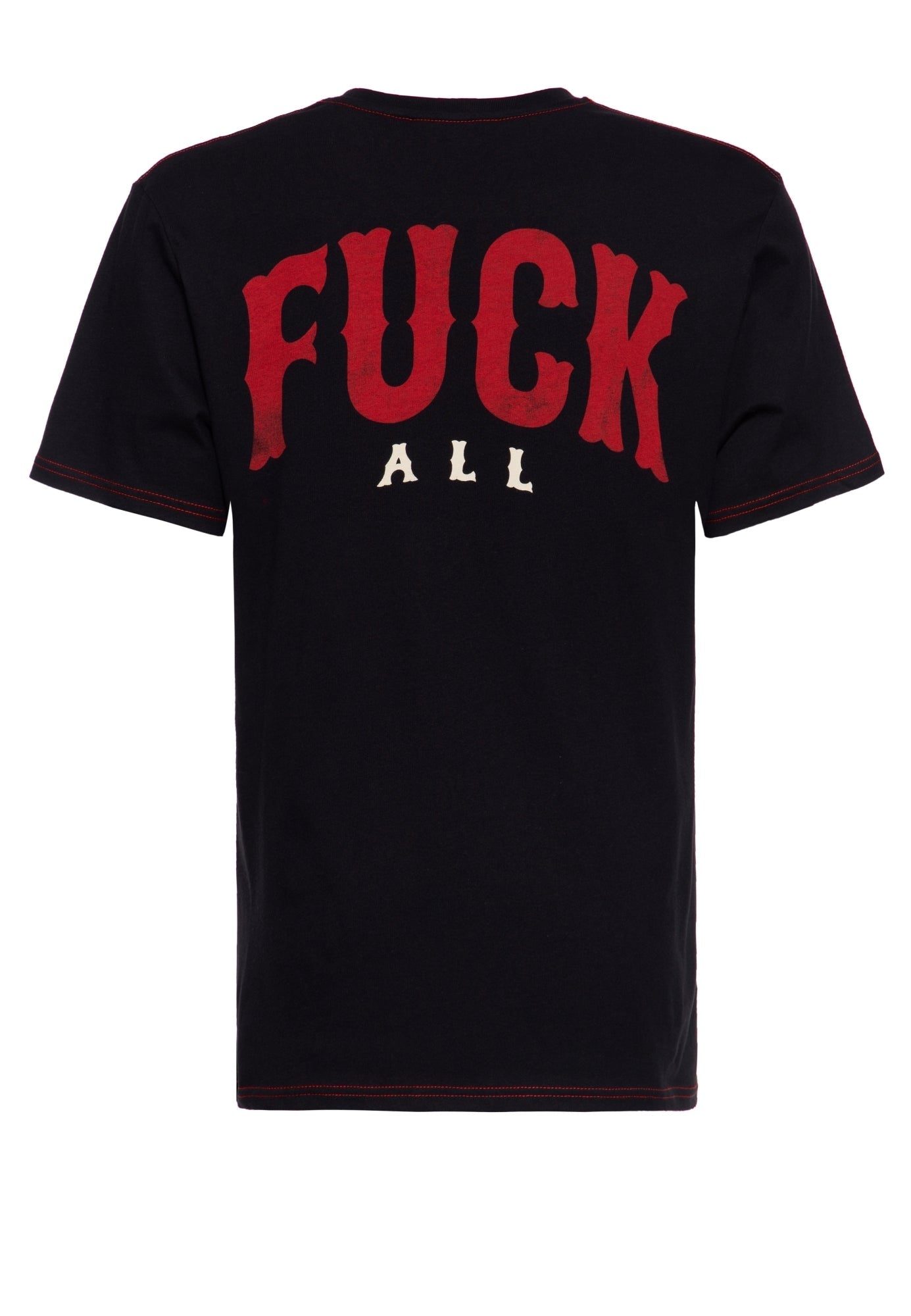 King Kerosin - Statement T-Shirt mit farbigen Absteppungen «SINNERS - fuck all»