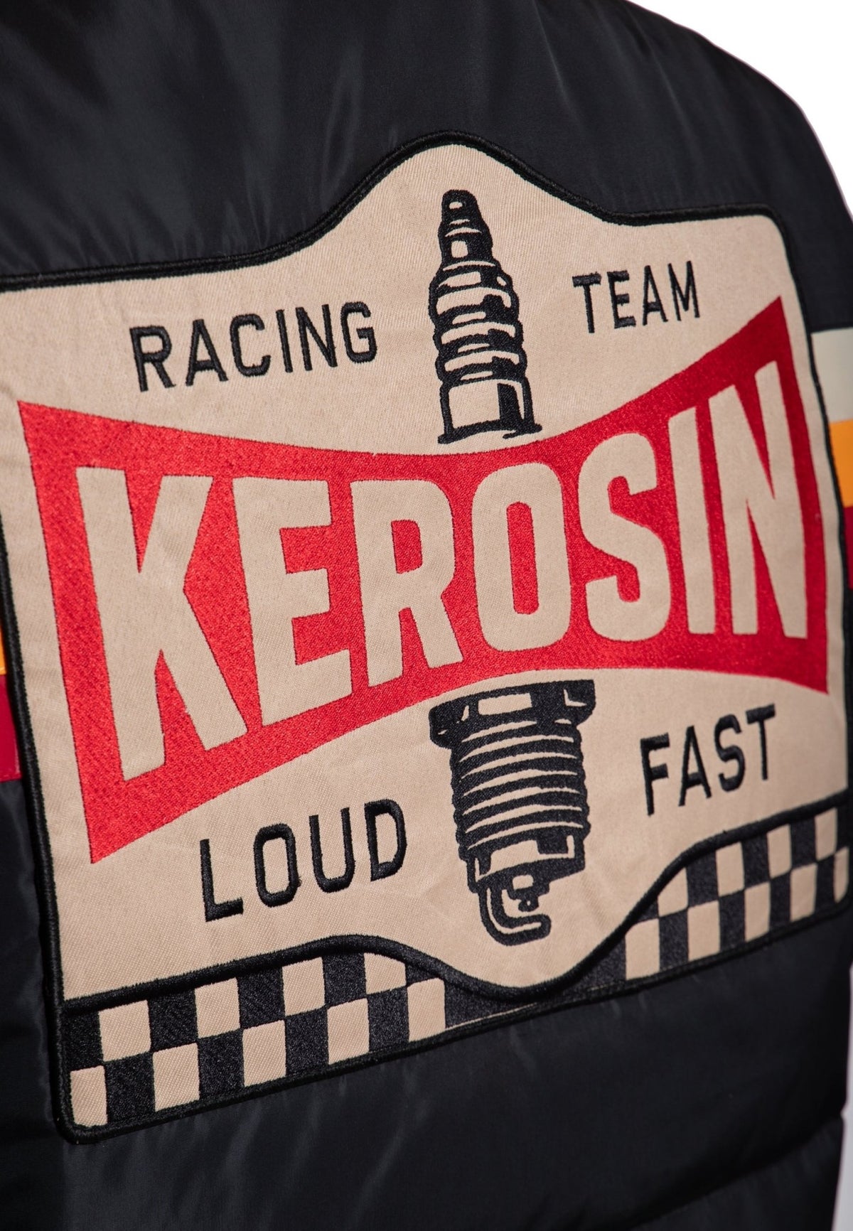 Steppweste 'Racing Team' in Schwarz – Westen von King Kerosin - Ansicht 8