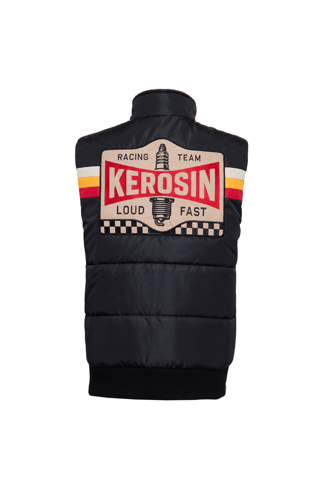 Steppweste 'Racing Team' in Schwarz – Westen von King Kerosin - Ansicht 2