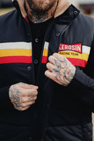Steppweste 'Racing Team' in Schwarz – Westen von King Kerosin - Ansicht 12