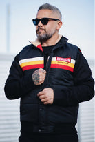 Steppweste 'Racing Team' in Schwarz – Westen von King Kerosin - Ansicht 1