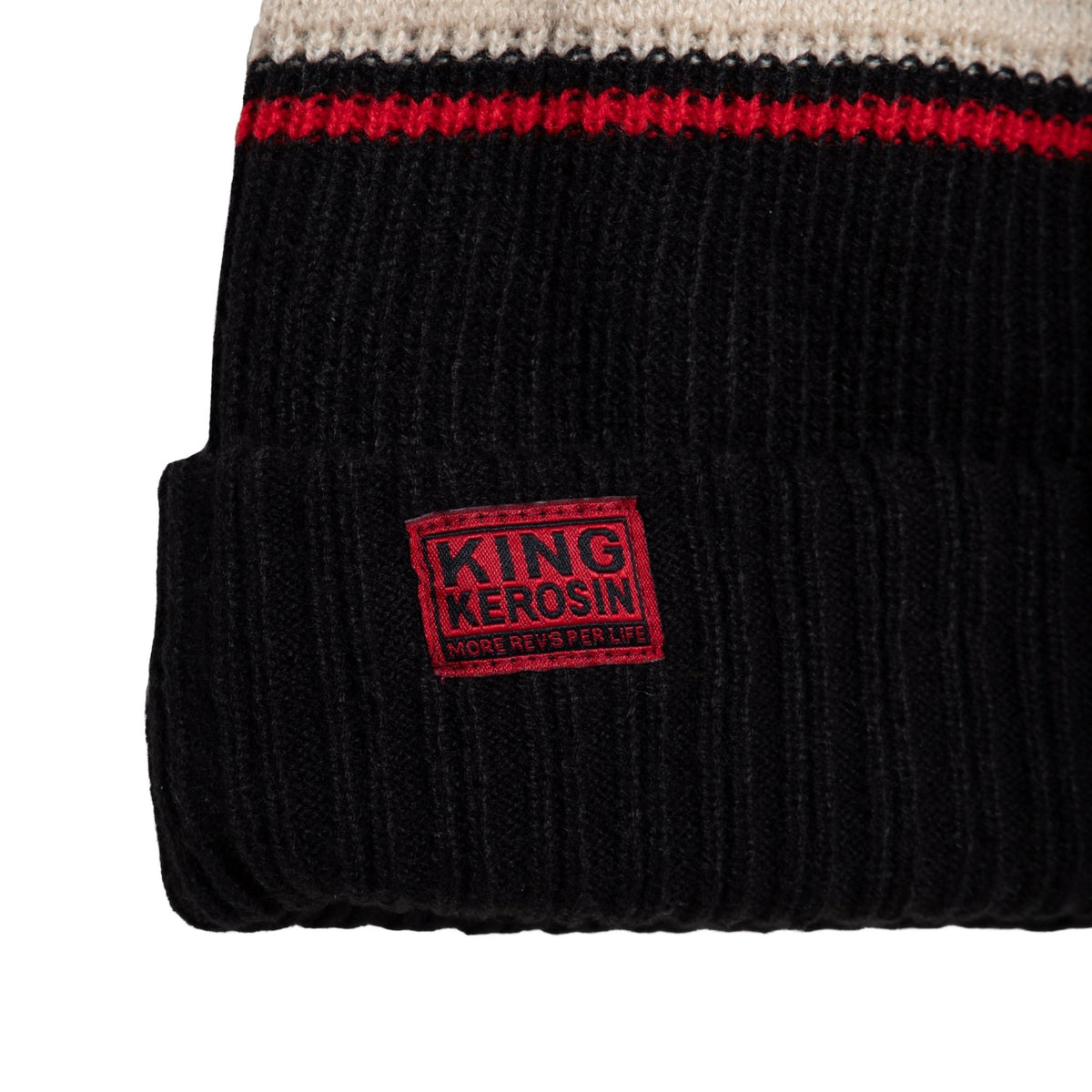 Strickmütze 'Never fuck a fucker' in Schwarz – Mützen von King Kerosin - Ansicht 3