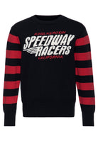Strickpullover 'Speedway Racers' in Schwarz – Strickpullover von King Kerosin - Ansicht 2