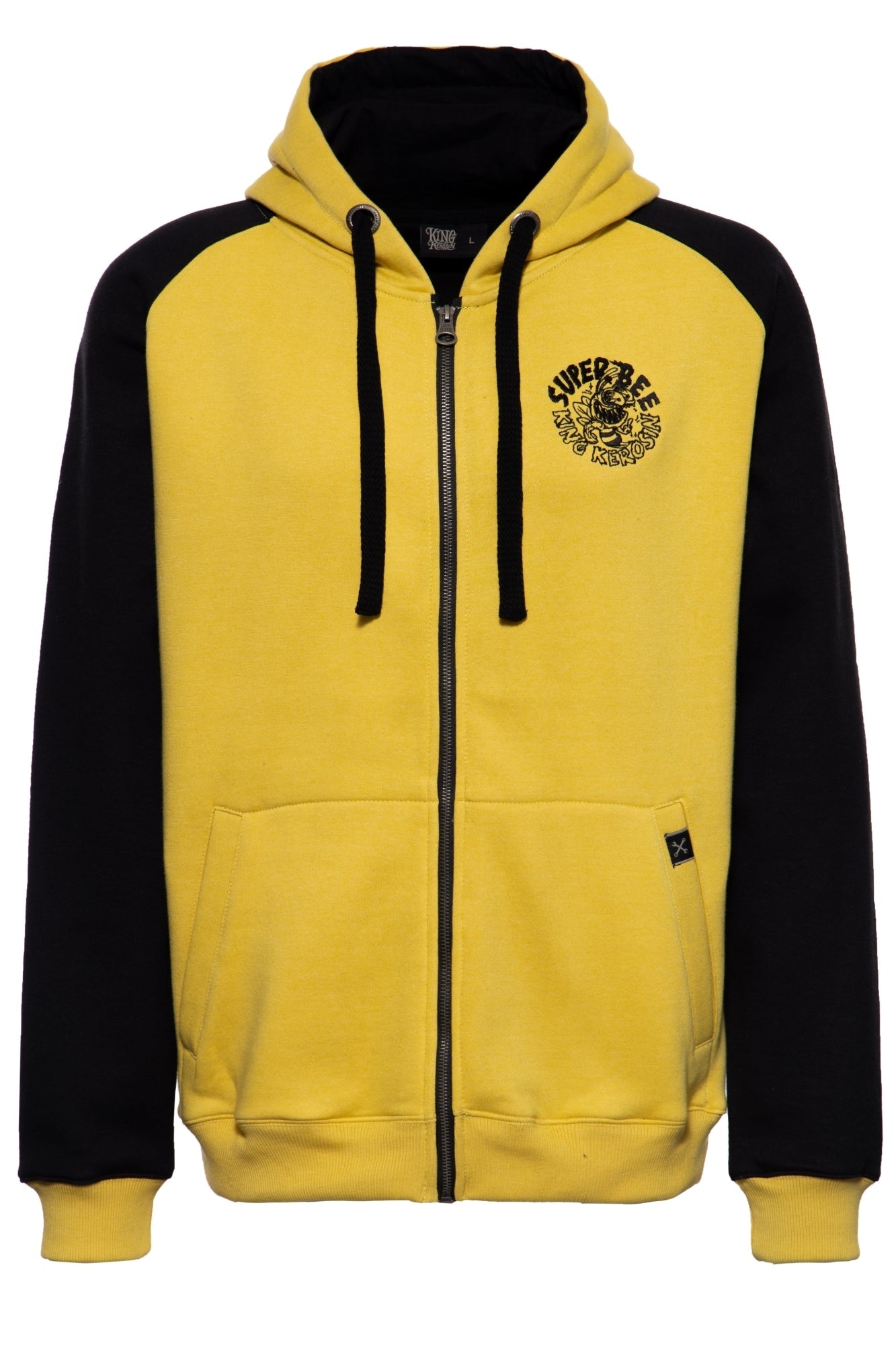 King Kerosin - Sweatjacke mit Raglanärmeln und Stickerei «Super Bee»