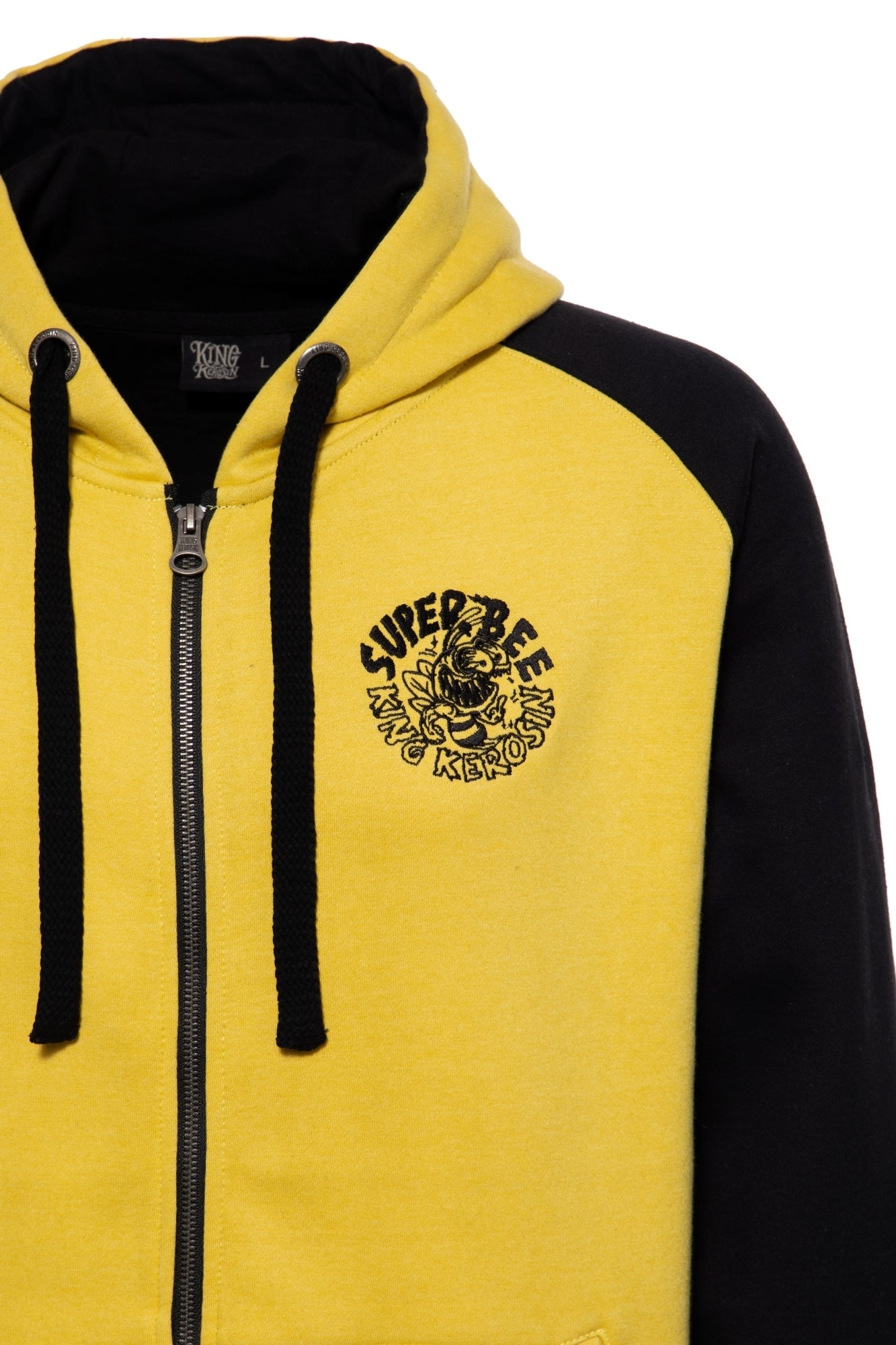 King Kerosin - Sweatjacke mit Raglanärmeln und Stickerei «Super Bee»