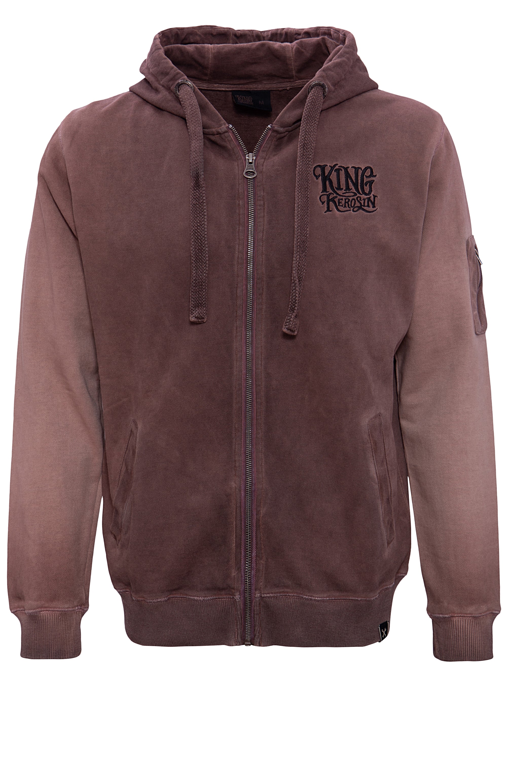 King Kerosin - Sweatjacke mit Stickerei hinten «Ride Hard - Live Fast»