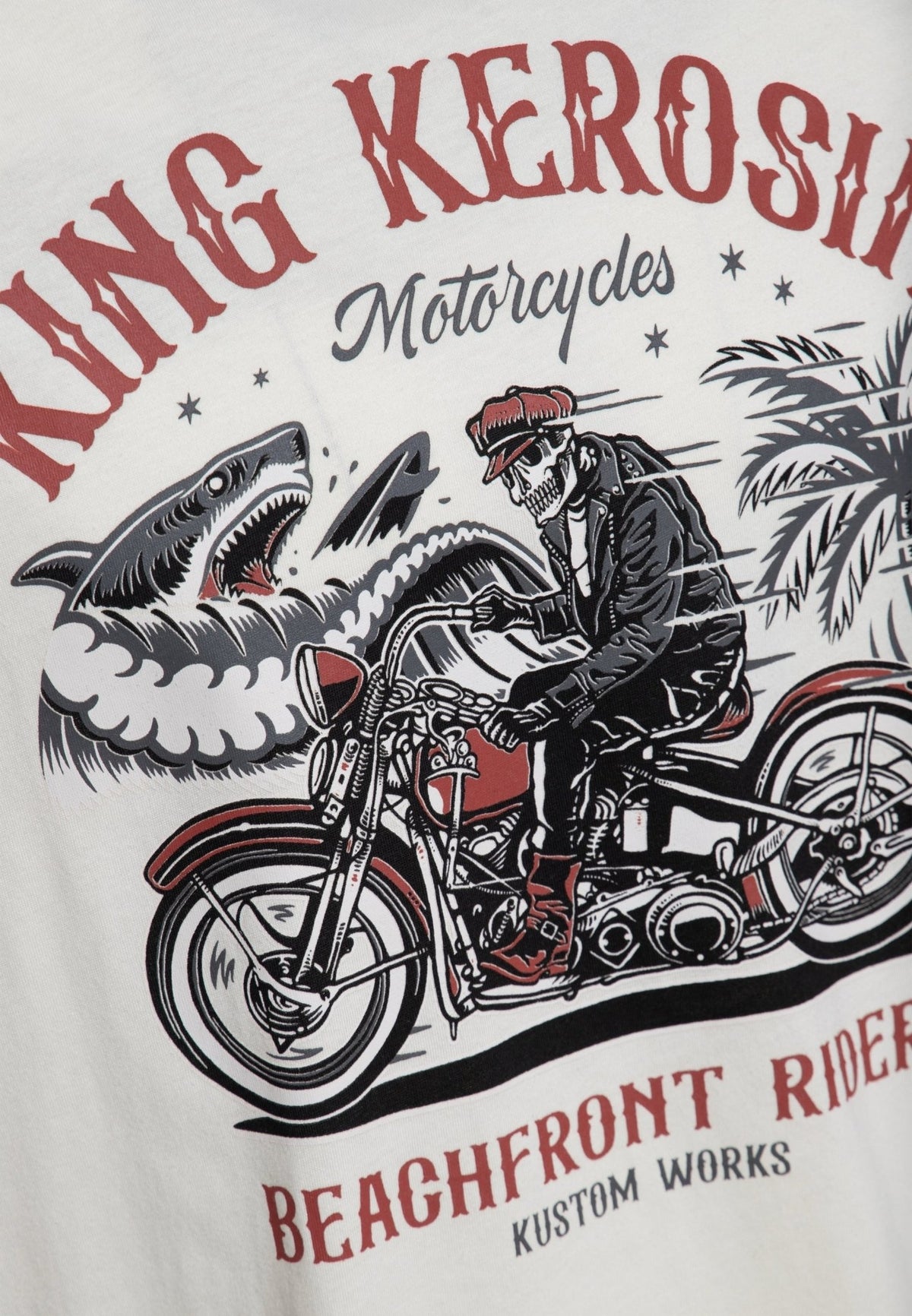 T-Shirt 'Beachfront riders' in Offwhite – T-Shirts von King Kerosin - Ansicht 4